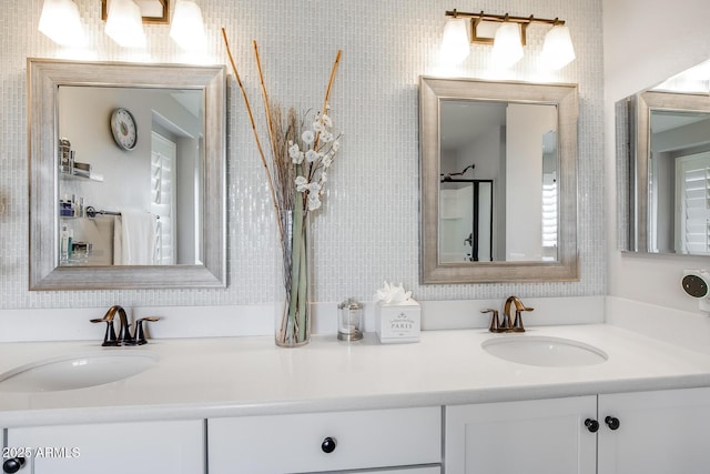 full bathroom featuring vanity