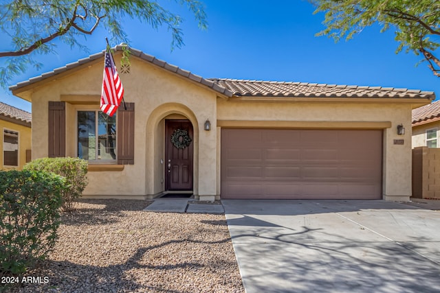 view of front of house featuring a garage