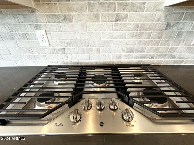 room details featuring stainless steel gas cooktop