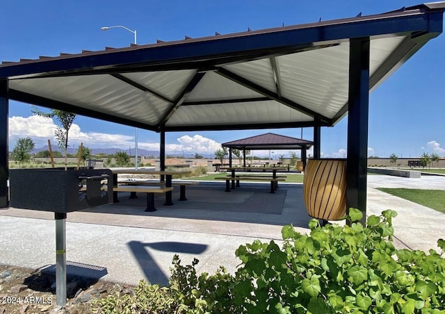 view of community featuring a gazebo