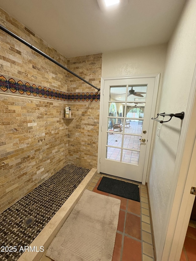 8426 N 15th Dr, Phoenix, AZ 85021 - full bathroom with tile patterned floors and a tile shower