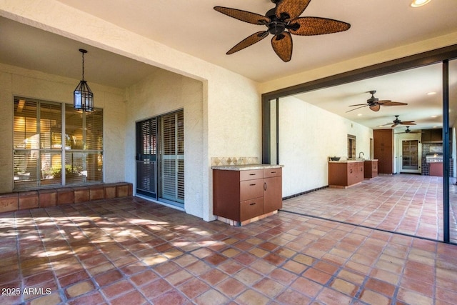 8426 N 15th Dr, Phoenix, AZ 85021 - view of patio with ceiling fan and area for grilling