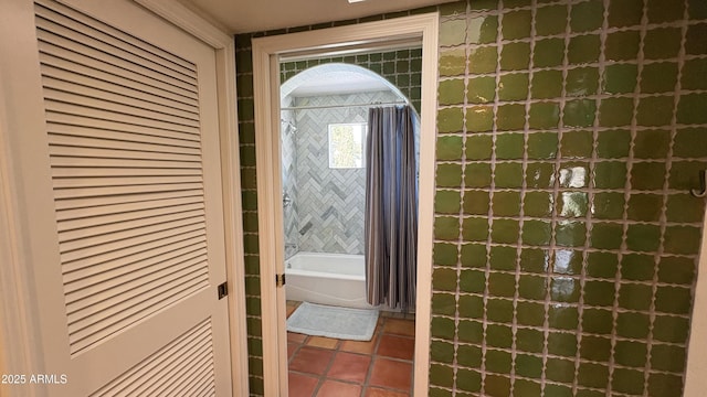 8426 N 15th Dr, Phoenix, AZ 85021 - bathroom with tile patterned floors and shower / bathing tub combination