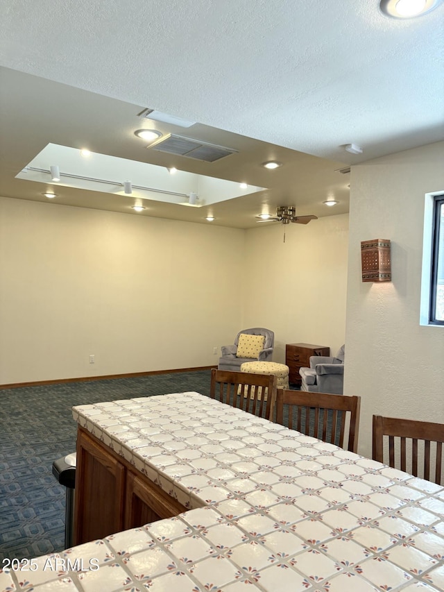 8426 N 15th Dr, Phoenix, AZ 85021 - bedroom with recessed lighting, dark carpet, visible vents, baseboards, and a textured ceiling