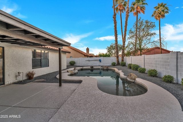 1001 N Nielson St, Gilbert, AZ 85234 - view of swimming pool featuring a patio and a fenced backyard