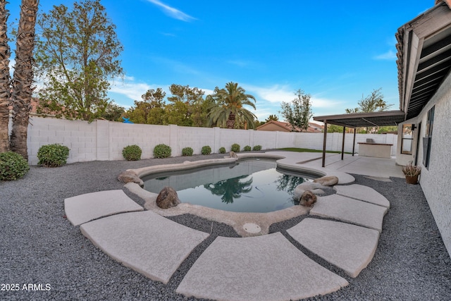 1001 N Nielson St, Gilbert, AZ 85234 - view of swimming pool with a patio and a fenced backyard