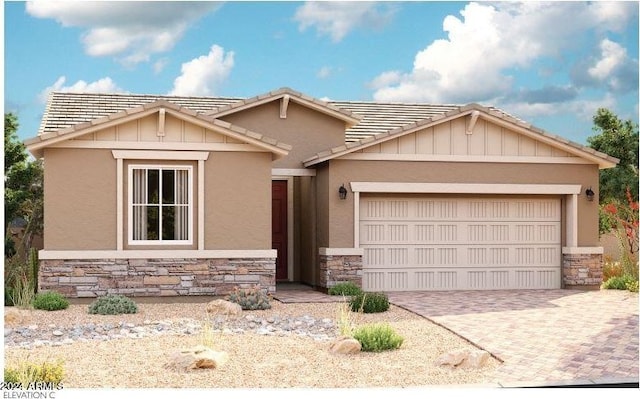 view of front of house featuring a garage