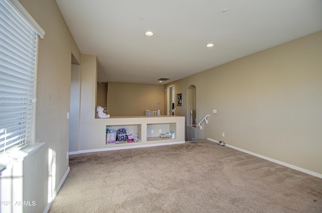 interior space with carpet flooring