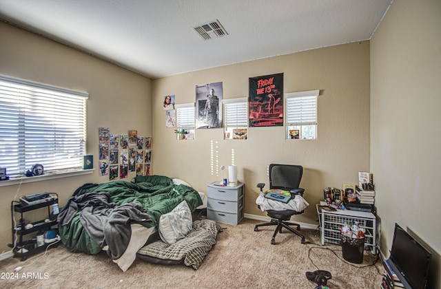 view of carpeted bedroom