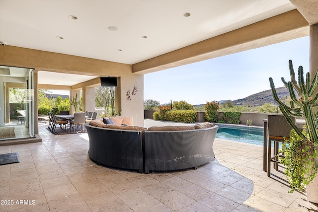 9894 E Miramonte Dr, Scottsdale, AZ 85262 - view of patio / terrace with an outdoor living space and outdoor dining area