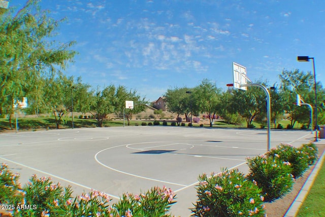 view of basketball court