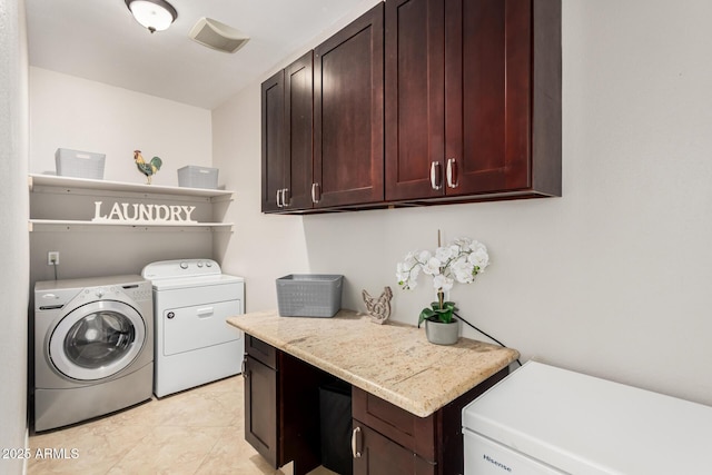 26719 S 195th St, Queen Creek, AZ 85142 - clothes washing area with cabinet space and separate washer and dryer