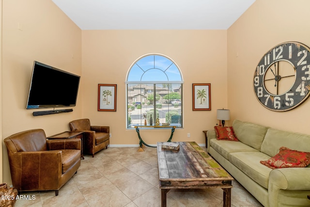 3932 E Melinda Dr, Phoenix, AZ 85050 - living area with light tile patterned flooring and baseboards
