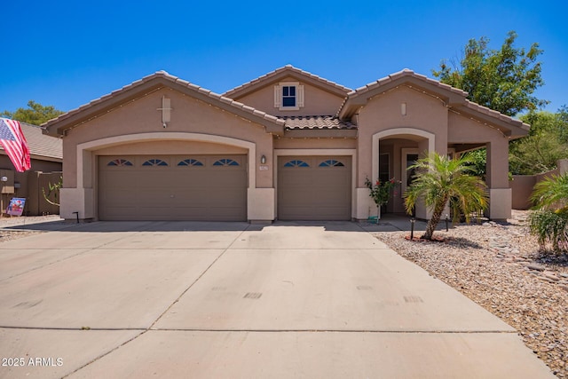 3823 E Kroll Dr, Gilbert, AZ 85234 - view of front of home with stucco siding, driveway, and a garage