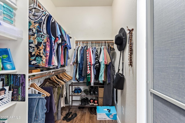 3823 E Kroll Dr, Gilbert, AZ 85234 - spacious closet featuring wood finished floors