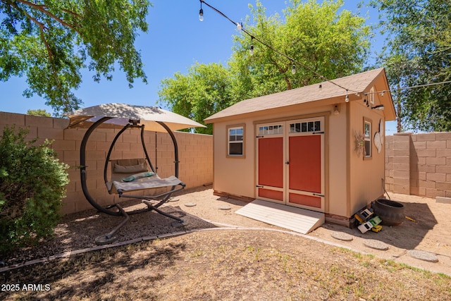 3823 E Kroll Dr, Gilbert, AZ 85234 - view of shed with a fenced backyard