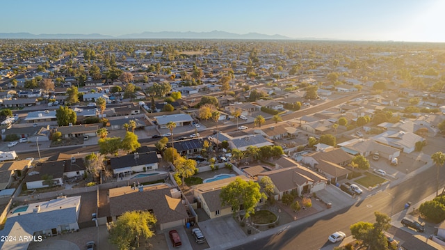 aerial view featuring a mountain view