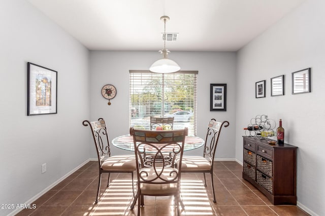 view of tiled dining room