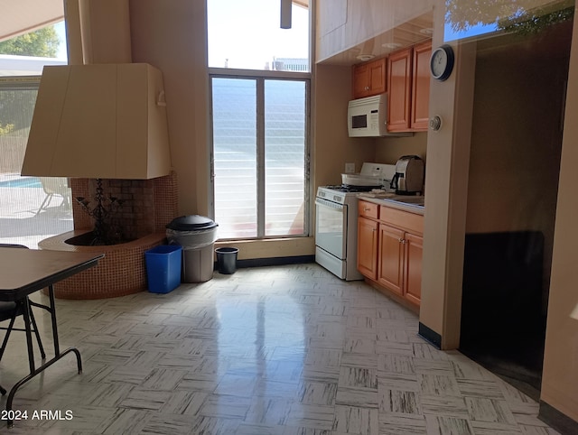 kitchen with white appliances