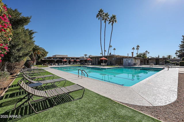 view of pool with a patio area