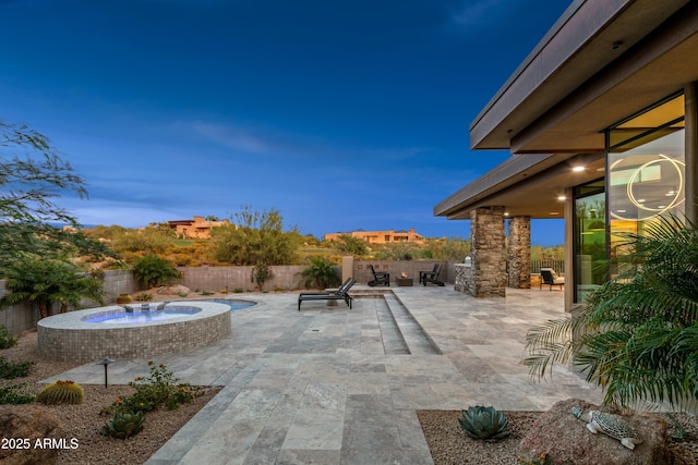 view of patio with a fenced backyard