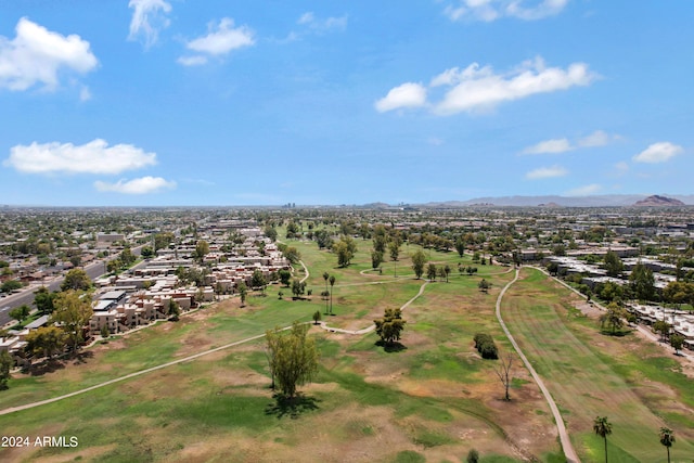 aerial view featuring a mountain view