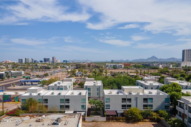 aerial view featuring a mountain view