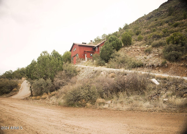 exterior space with a mountain view