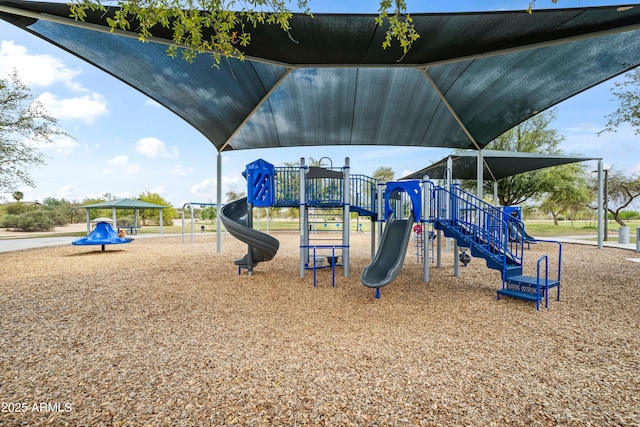 view of community jungle gym