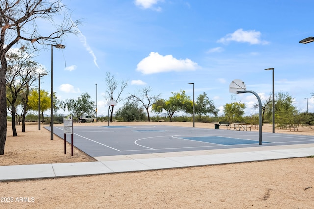 view of basketball court with community basketball court