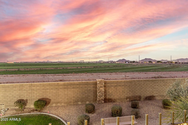 exterior space featuring a rural view