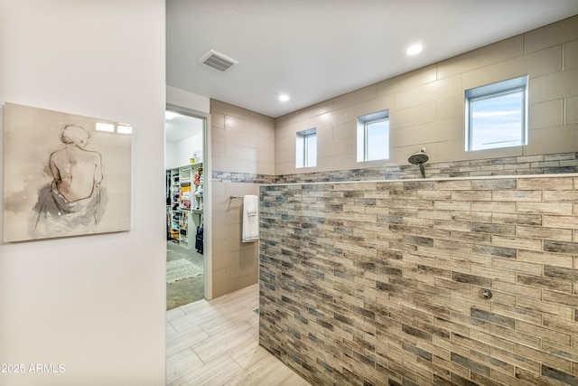 bathroom with walk in shower