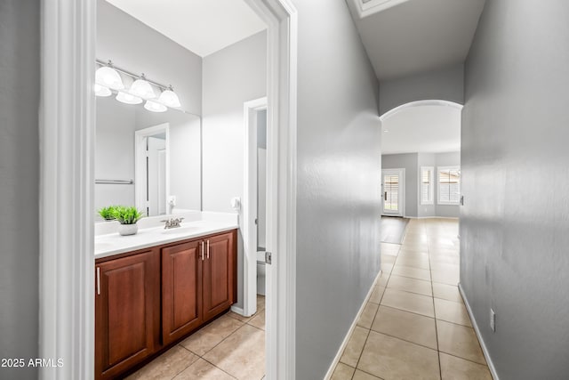 16763 W Magnolia St, Goodyear, AZ 85338 - bathroom featuring tile patterned flooring, vanity, toilet, and baseboards