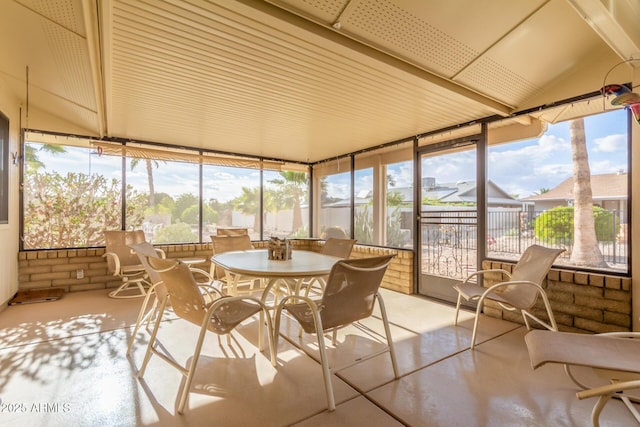 sunroom with a healthy amount of sunlight