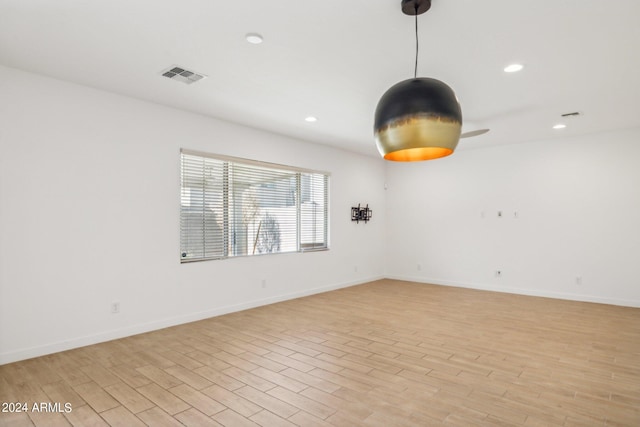 empty room featuring light hardwood / wood-style flooring