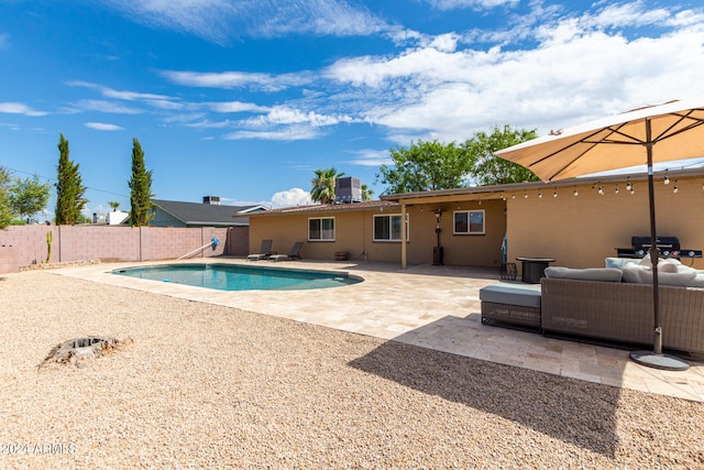 view of pool with a patio area