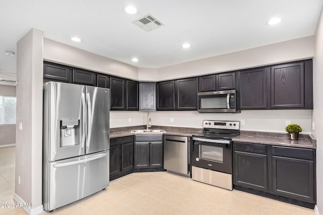 kitchen with sink and stainless steel appliances