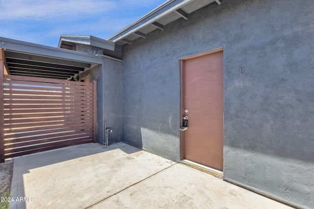 view of doorway to property