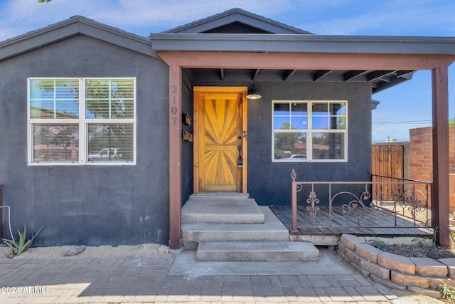 view of doorway to property