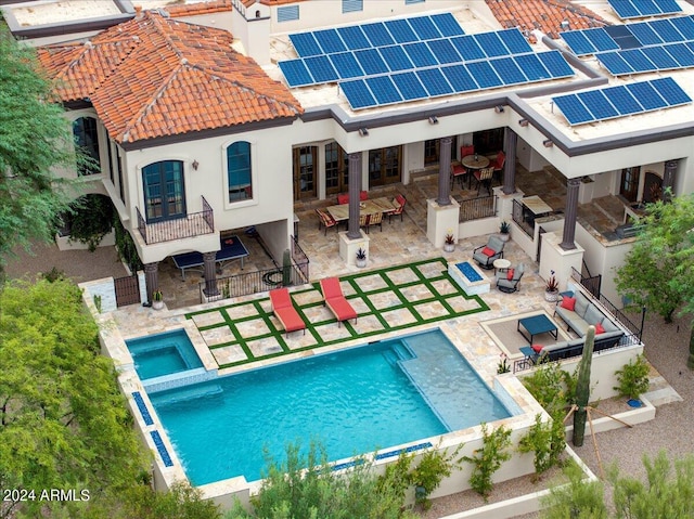 view of pool with a patio