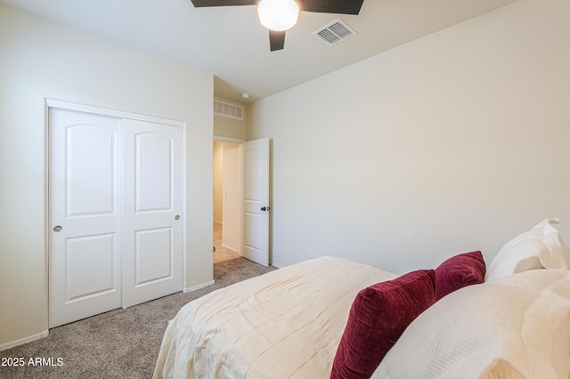 36467 W Pampoloma Ave, Maricopa, AZ 85138 - carpeted bedroom with a closet, ceiling fan, and baseboards
