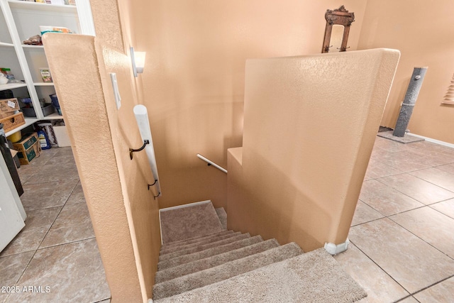 1350 S Greenfield Rd Unit 2205, Mesa, AZ 85206 - stairs featuring baseboards and tile patterned floors