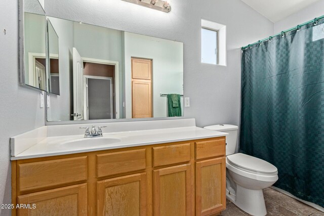 1350 S Greenfield Rd Unit 2205, Mesa, AZ 85206 - full bath with toilet, a shower with shower curtain, and vanity