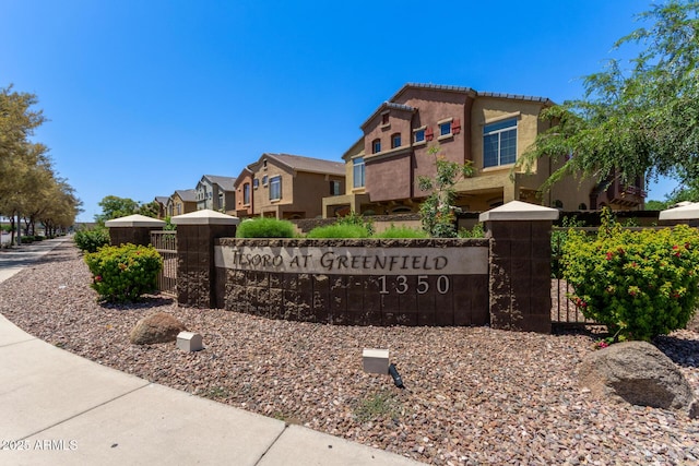 1350 S Greenfield Rd Unit 2205, Mesa, AZ 85206 - community / neighborhood sign with a residential view and fence
