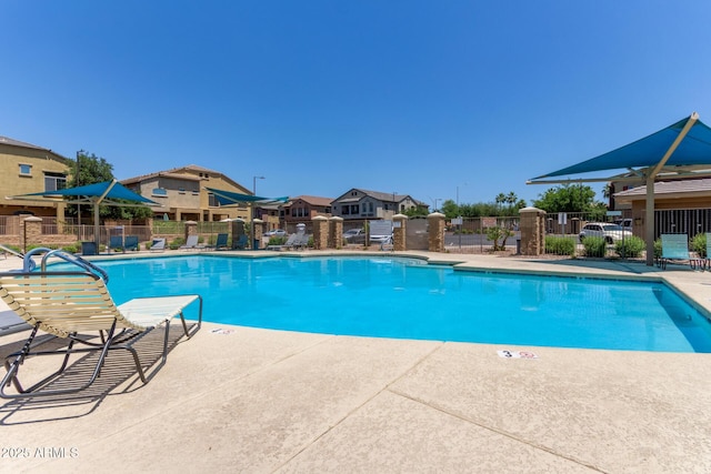 1350 S Greenfield Rd Unit 2205, Mesa, AZ 85206 - community pool with fence and a residential view