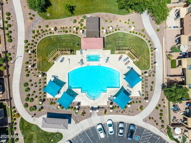1350 S Greenfield Rd Unit 2205, Mesa, AZ 85206 - drone / aerial view of a pool area