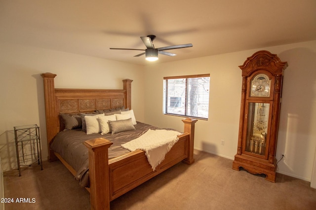5120 N Juniper Loop, Pine, AZ 85544 - bedroom with light carpet and ceiling fan
