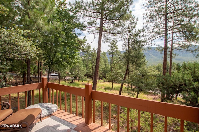 5120 N Juniper Loop, Pine, AZ 85544 - wooden deck with a mountain view