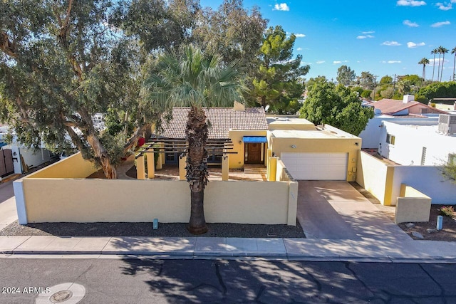 view of front of home featuring a garage