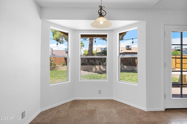interior space with baseboards